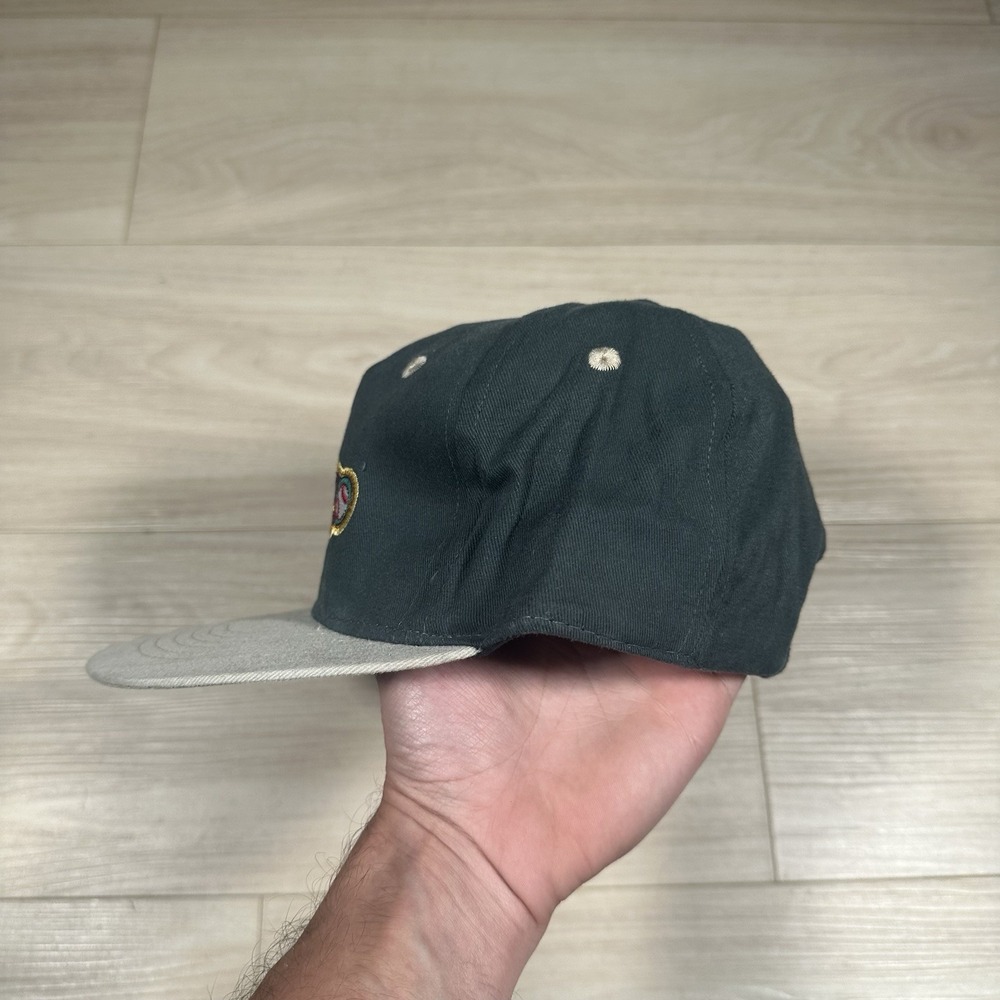 Milwaukee Brewers Miller Park Vintage 90s Snapback Hat MLB Green Cap Fantastic - Picture 3 of 8